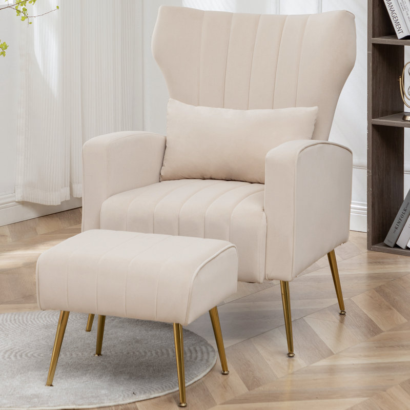 Wayfair reading chair with ottoman discount